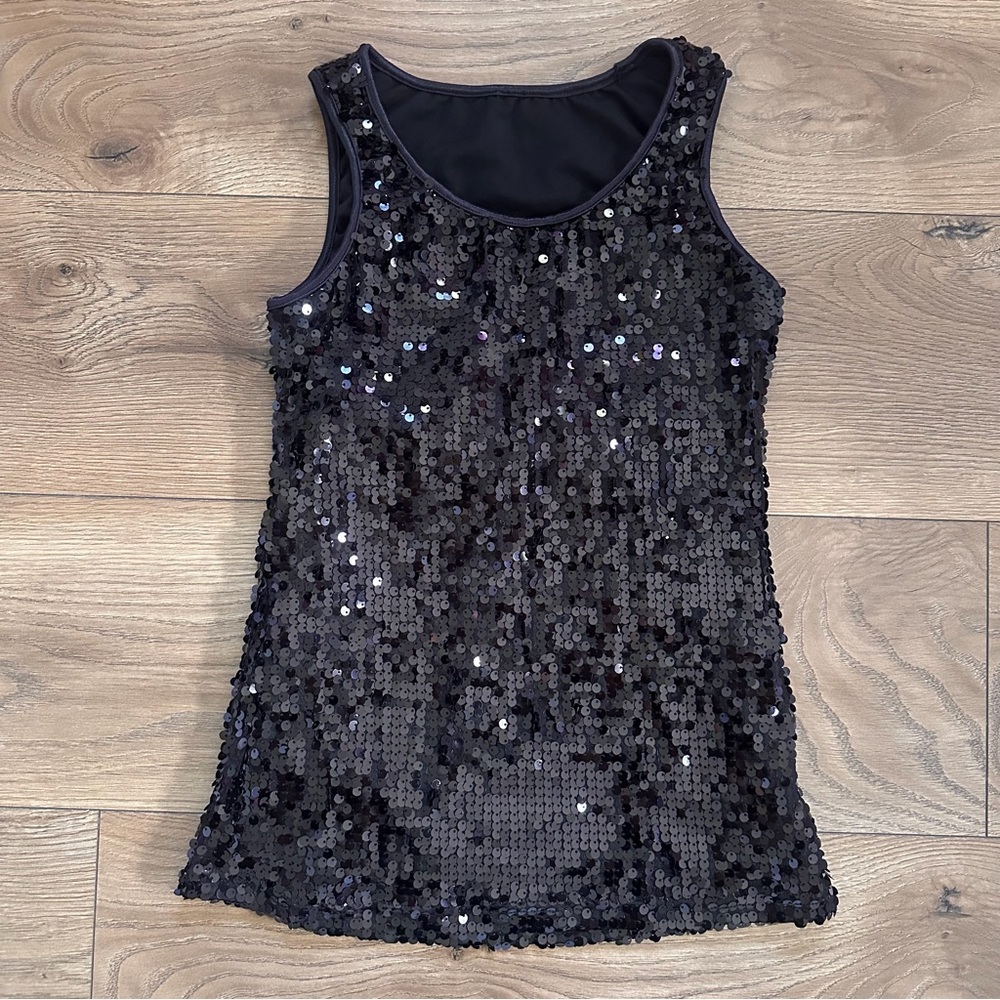 Black‎ Sequin Sleeveless Top